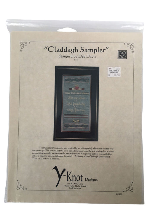 Y Knot Cross Stitch Pattern Claddagh Sampler Irish Wedding Engagement Love Chart Romantic