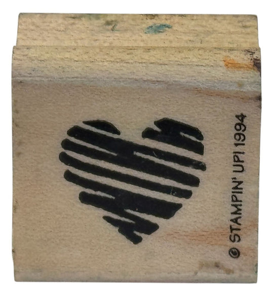Stampin Up Rubber Stamp Scribble Heart Sketch Anniversary Card Making Valentine