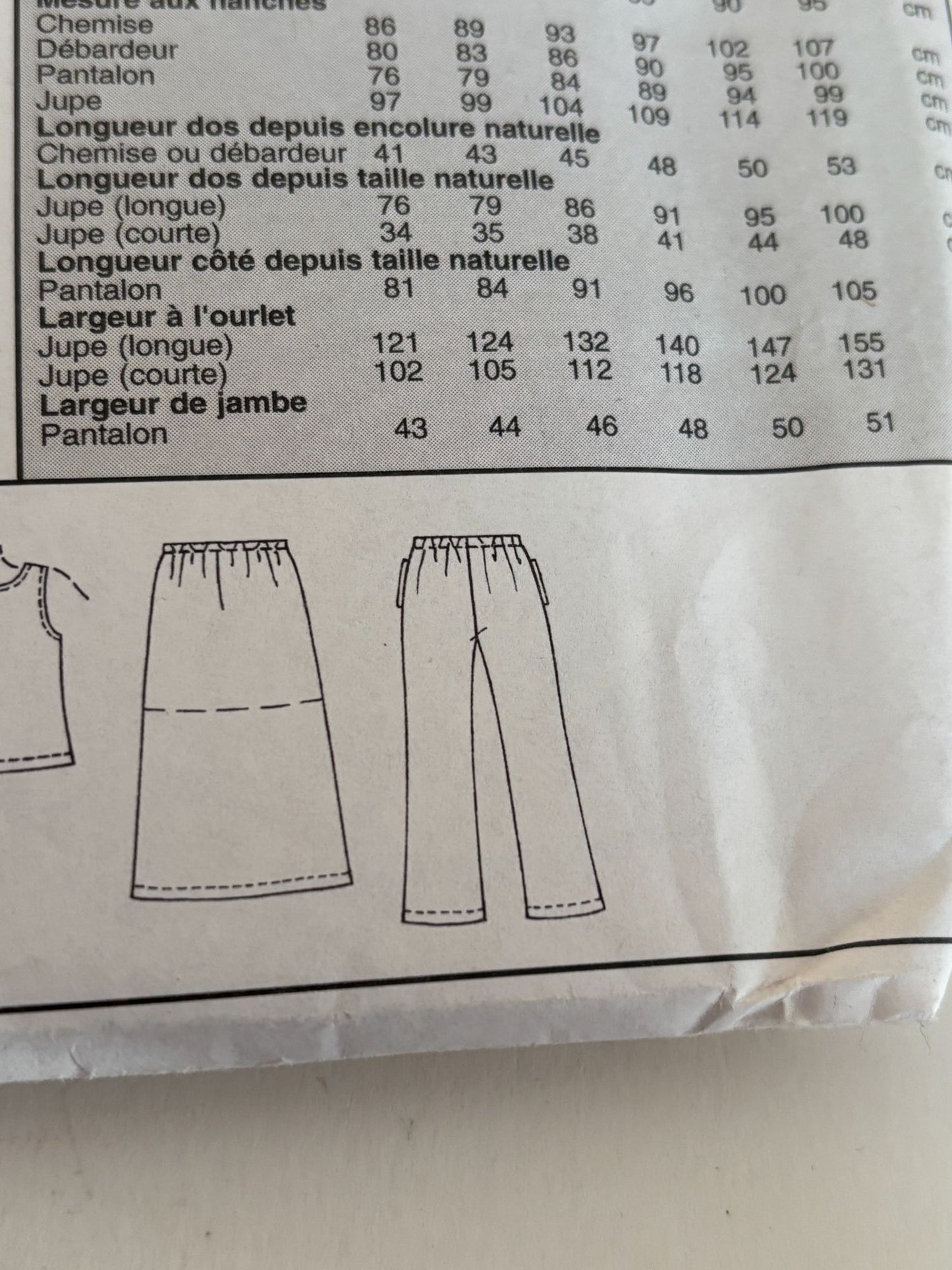 McCalls Sewing Pattern 2431 Girls Shirt Tank Top Pants Drawstring Skirt 12 14 16