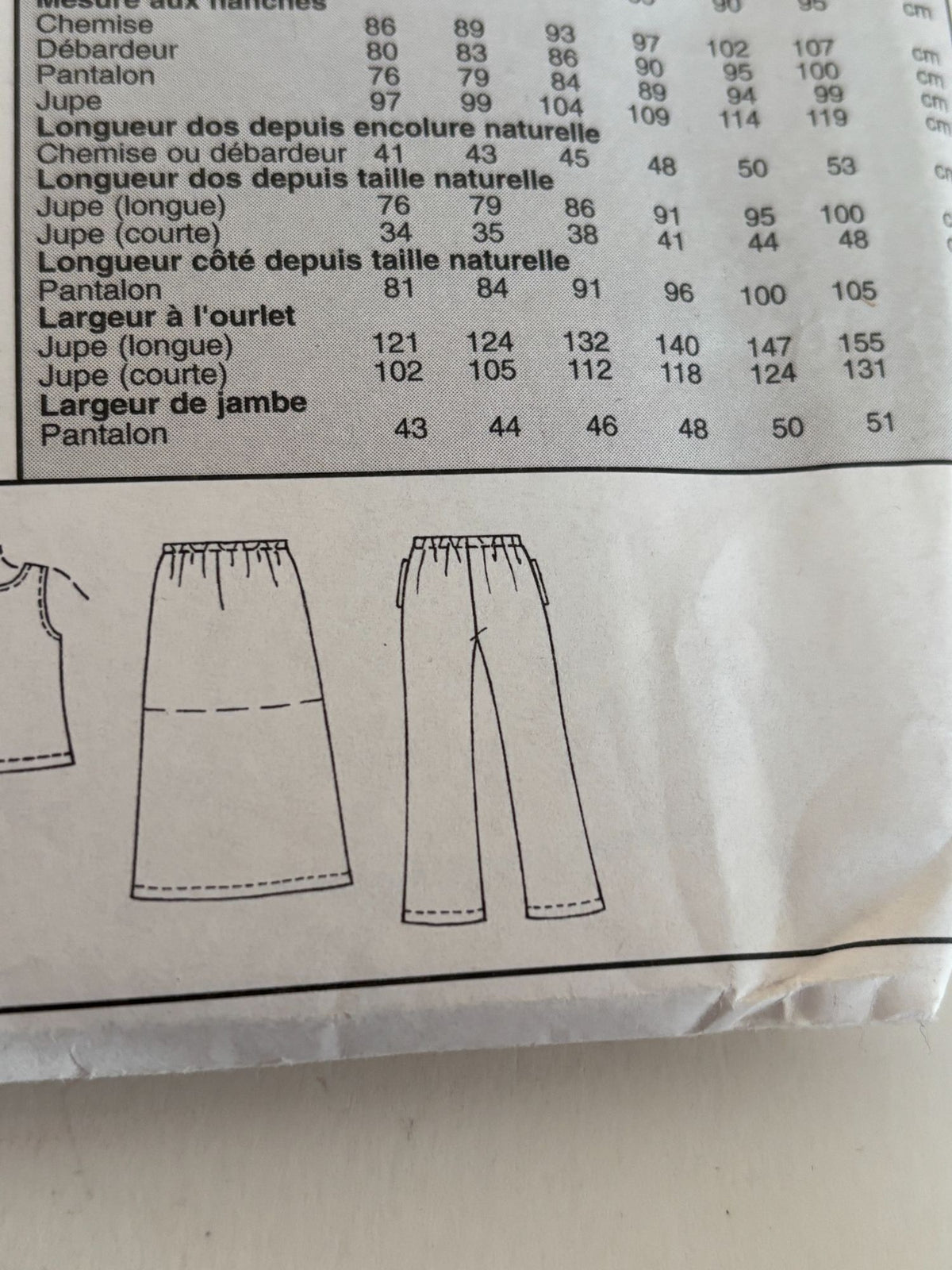 McCalls Sewing Pattern 2431 Girls Shirt Tank Top Pants Drawstring Skirt 12 14 16
