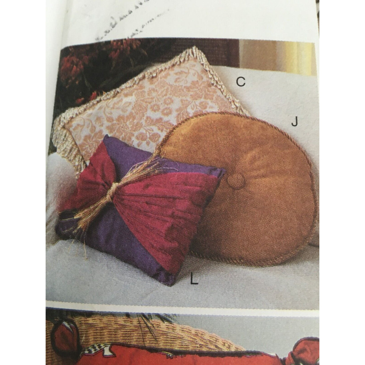Butterick 3818 Sewing Pattern 13 Home Decor Pillows Cushion Covers Bolster Uncut