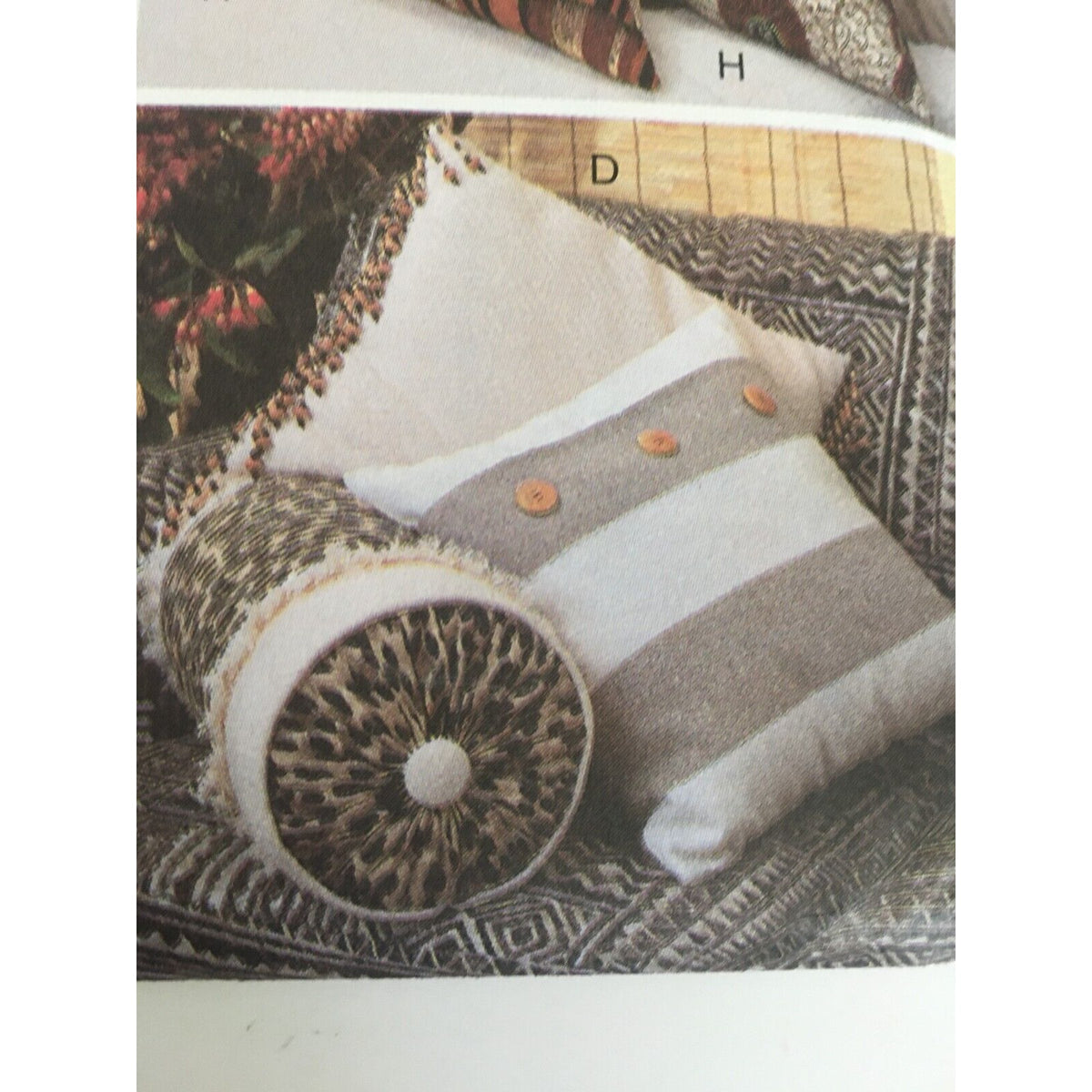 Butterick 3818 Sewing Pattern 13 Home Decor Pillows Cushion Covers Bolster Uncut