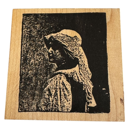 Love to Stamp Rubber Stamp Pioneer Woman Silhouette Lady Head Covering Mother