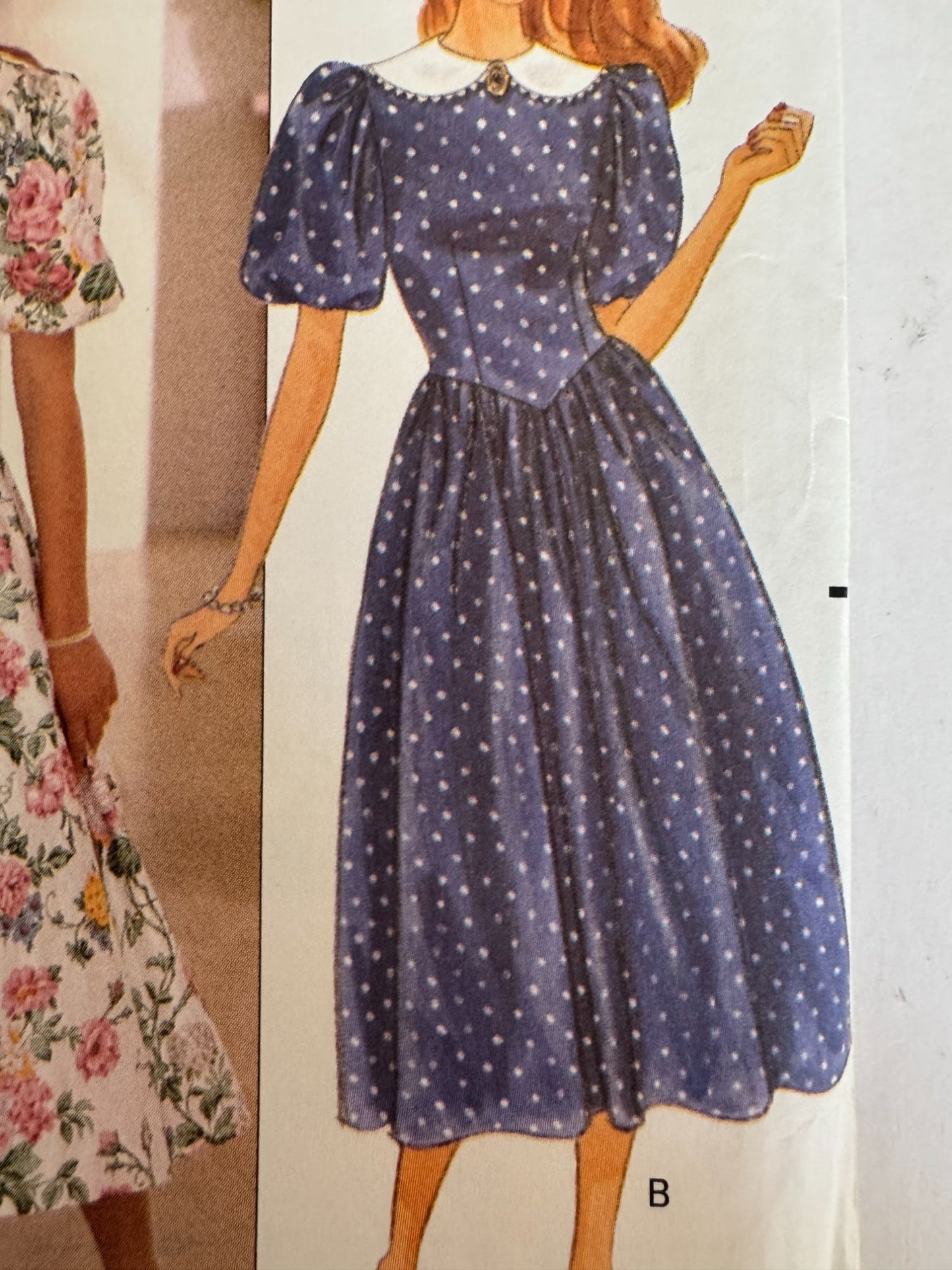 Butterick Sewing Pattern 4550 Romantic Dress Easy Dropped Waist Bodice 12 14 16