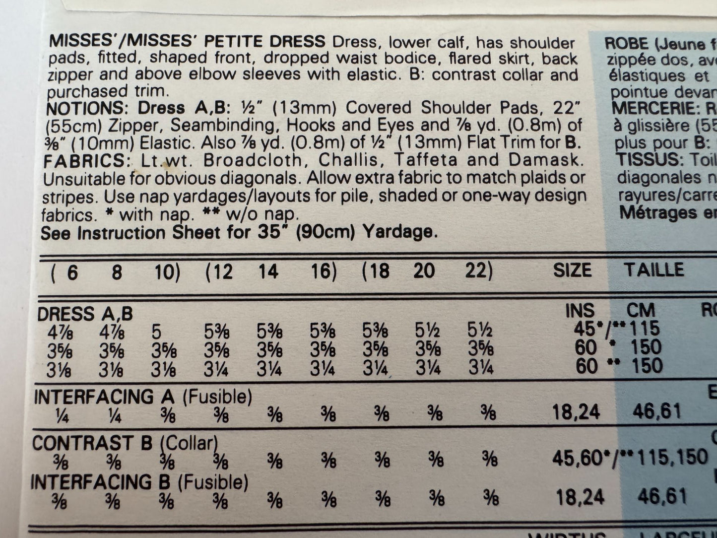 Butterick Sewing Pattern 4550 Romantic Dress Easy Dropped Waist Bodice 12 14 16