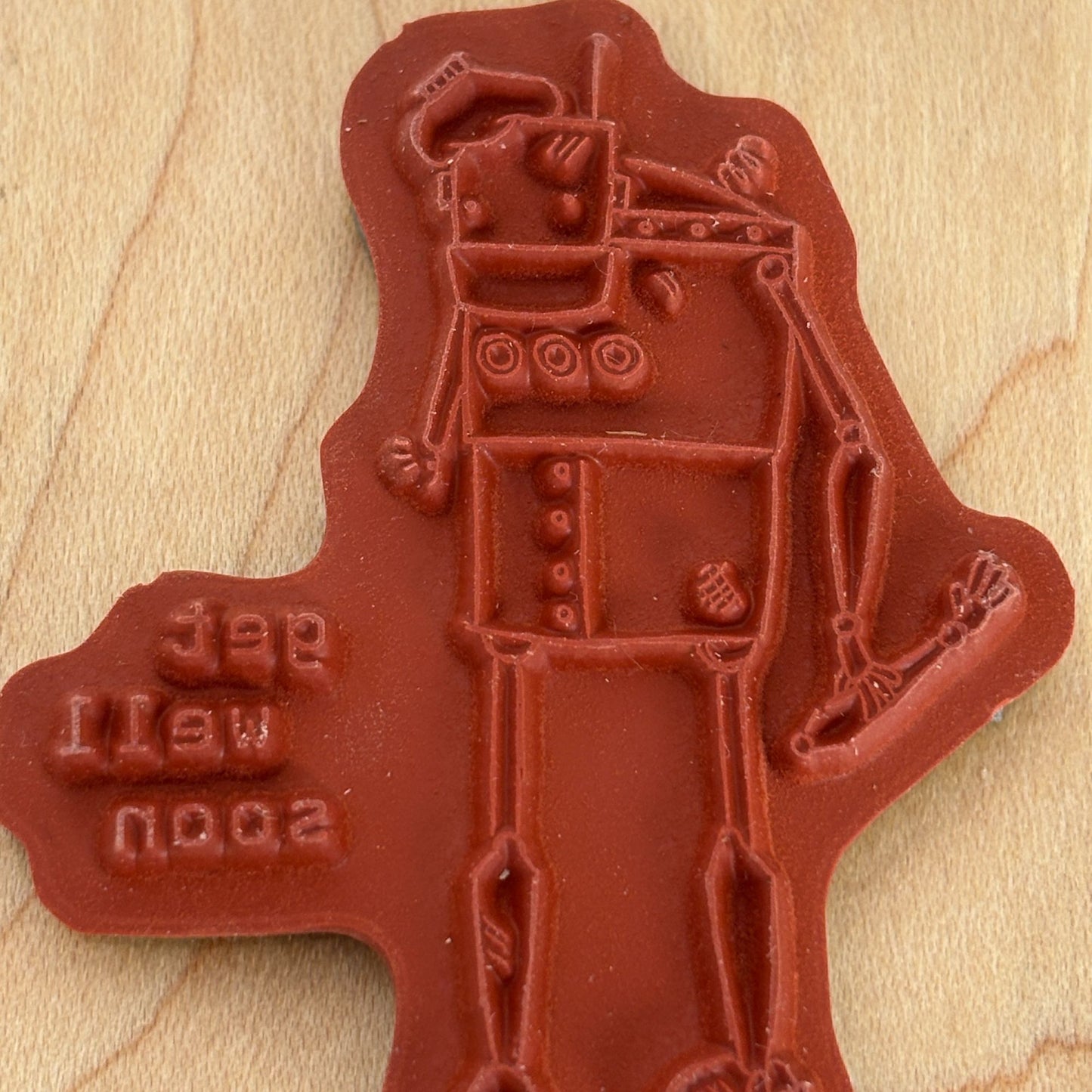 Stampin Up Wood Rubber Stamp Robot Balloon Happy Birthday Human Card Making Word