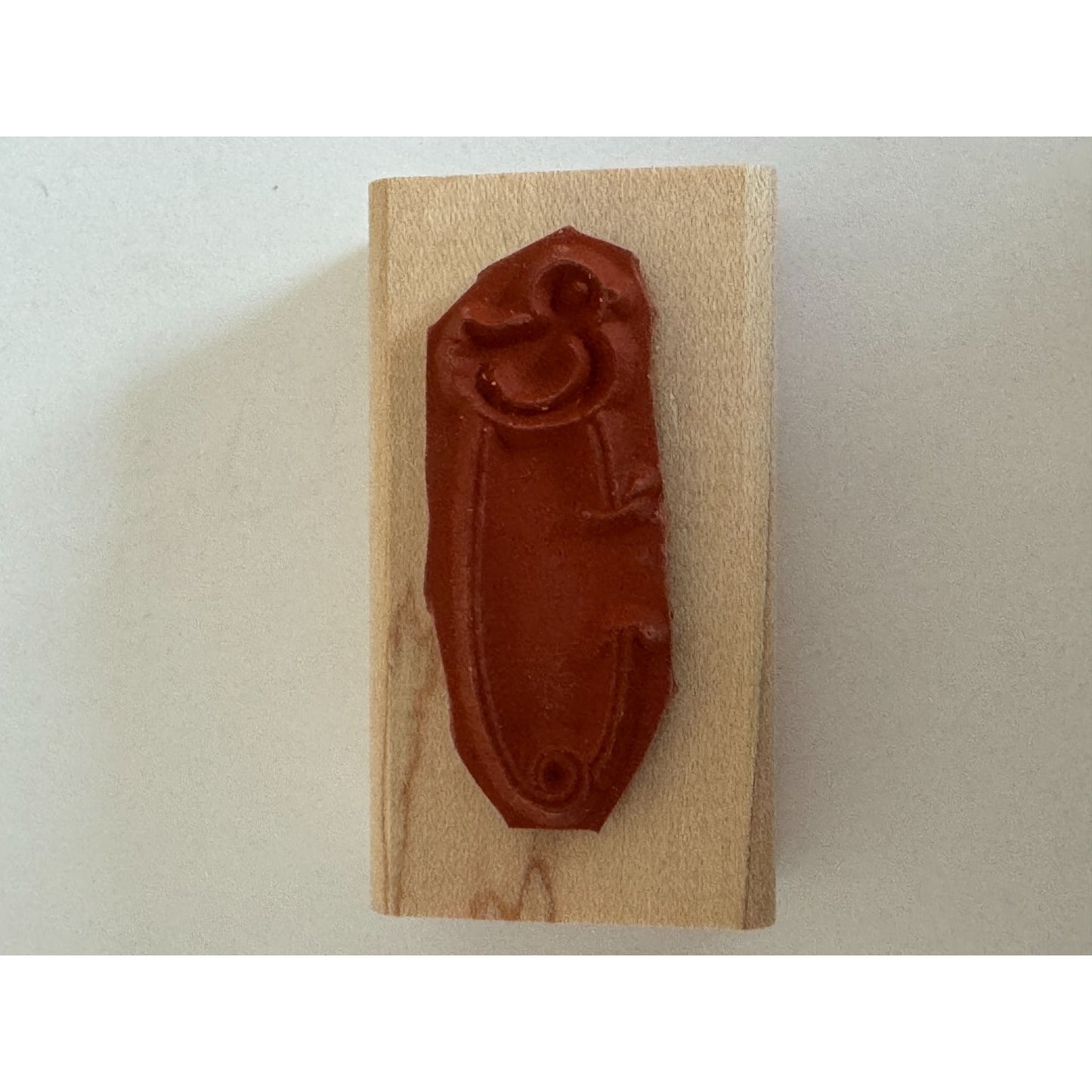 Stampin Up Rubber Stamp Baby Shower Card Making Diaper Pin Rubber Duck Craft