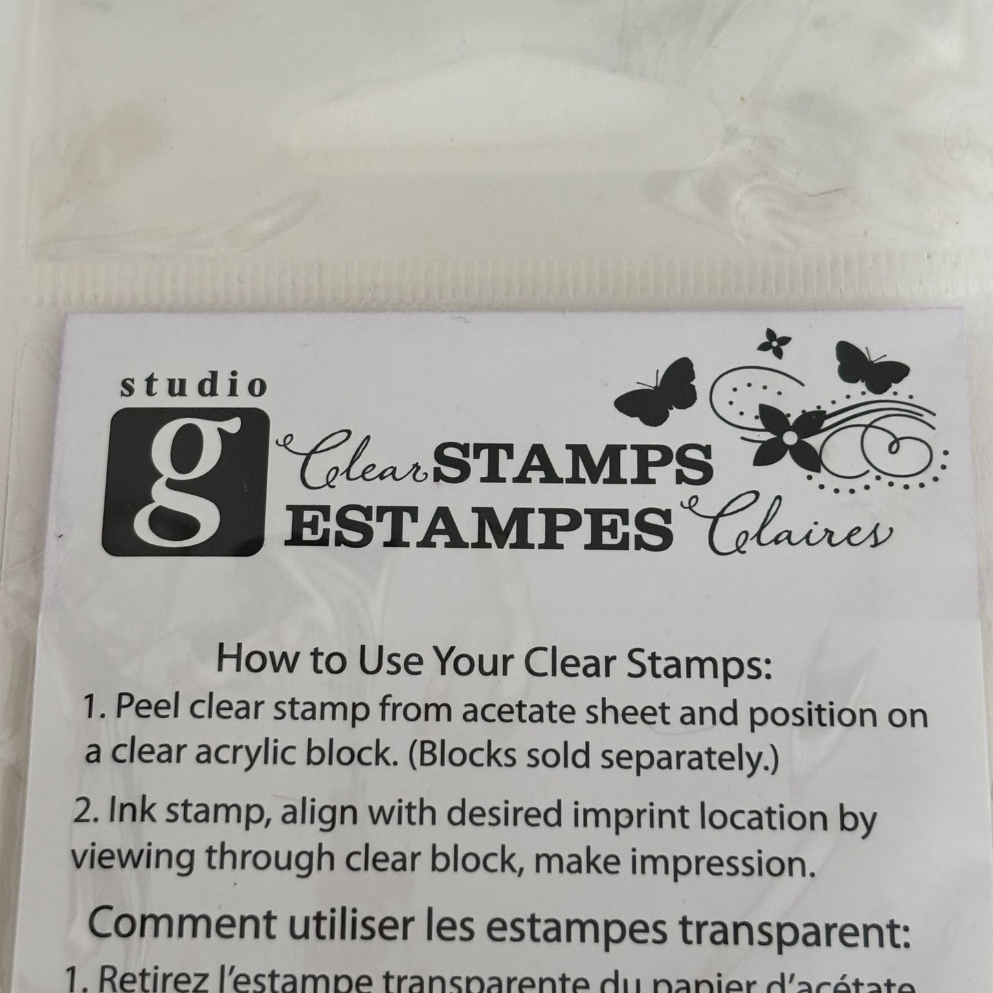 Studio G Clear Stamp Claires Spring has Sprung Bird Butterfly Tree Cardmaking Small