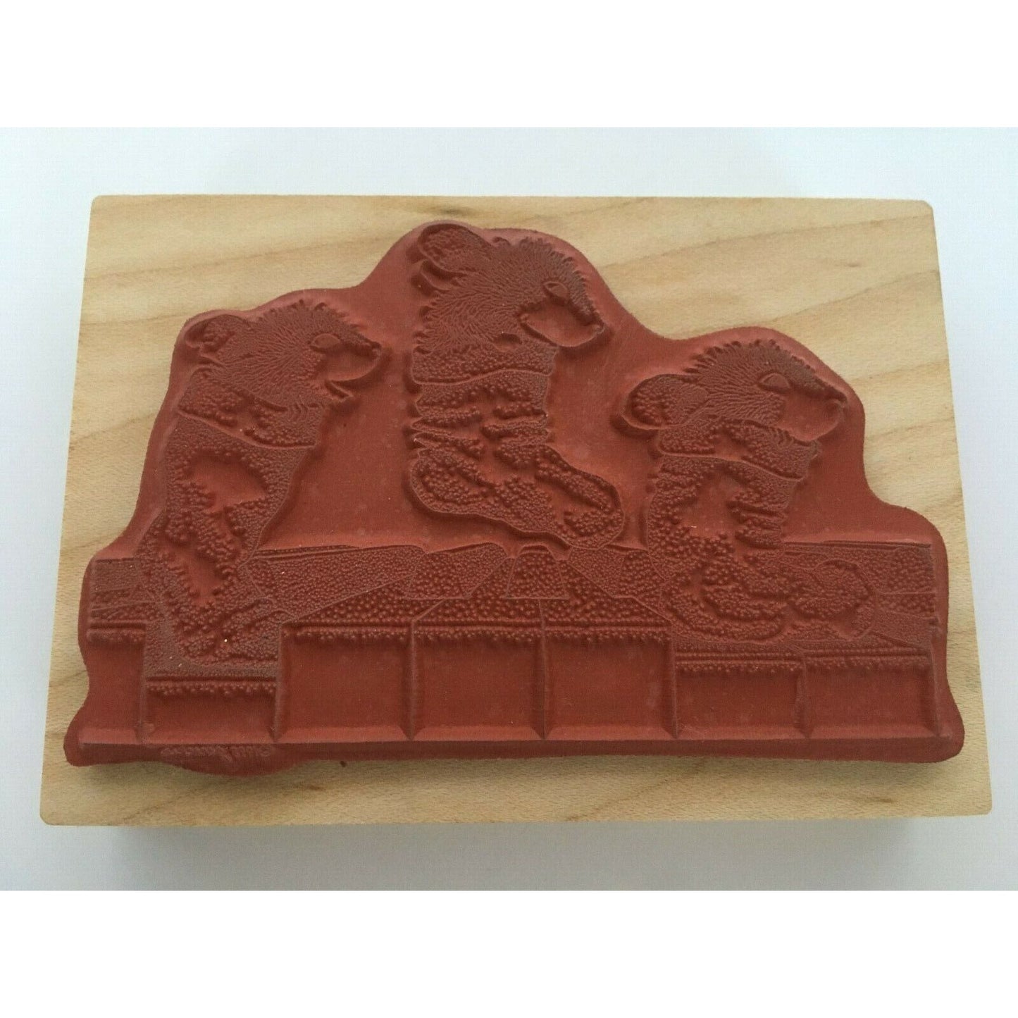 House Mouse Rubber Stamp Sock Hop Amanda Maxwell Mudpie Stocking Christmas Piano