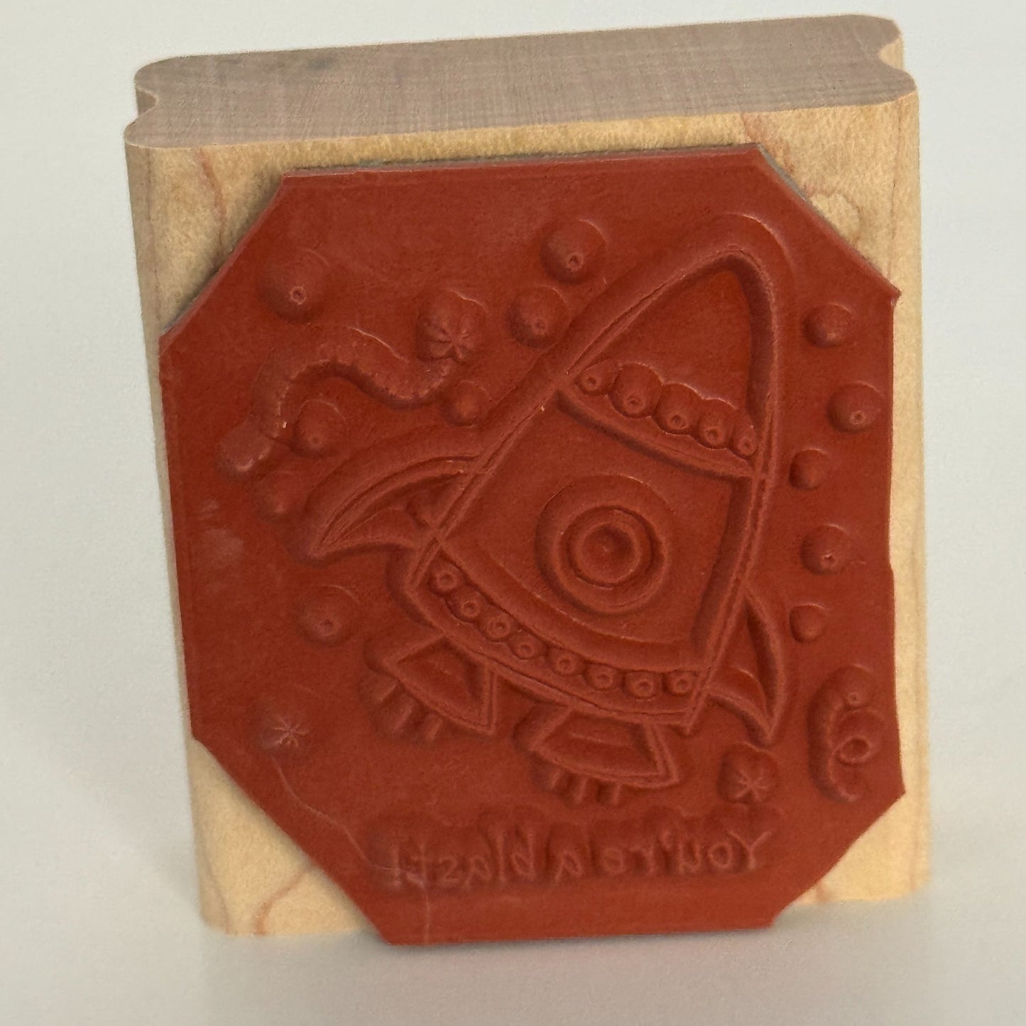 Stampin Up Rubber Stamp You are a Blast Rocket Ship Outer Space Card Making Word
