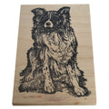 Wood Mounted Rubber Stamp Border Collie Dog Card Making Animal Family Pet J1195