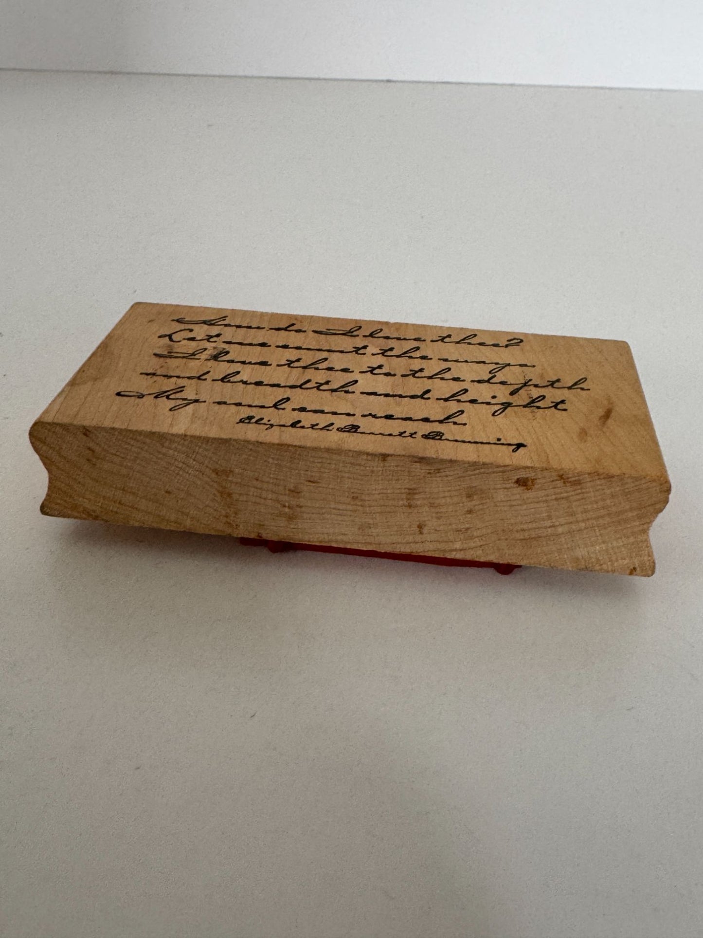 Elizabeth Barrett Browning Quote Rubber Stamp How Do I Love Thee Poem Sonnet 43