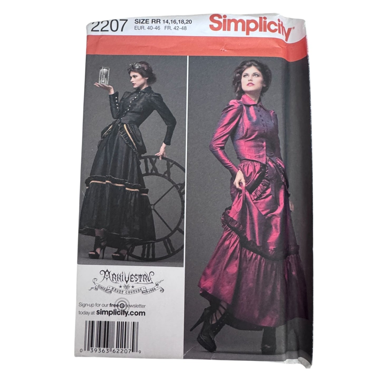 Simplicity Sewing Pattern 2207 Costume Steampunk Victorian 14-20 Uncut Halloween Arkivestry