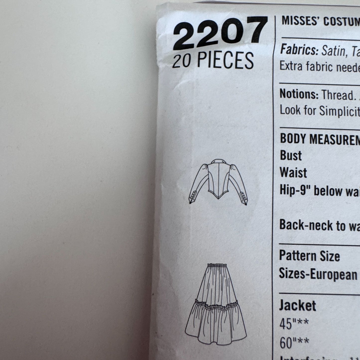 Simplicity Sewing Pattern 2207 Costume Steampunk Victorian 14-20 Uncut Halloween Arkivestry