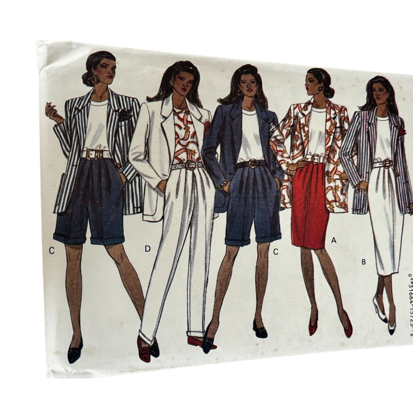 Butterick Sewing Pattern 6658 Jacket Skirt Shorts Pants 90s Power Suit 16-22 UC