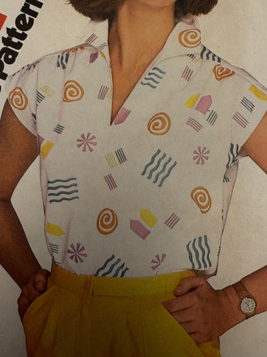 Simplicity Sewing Pattern 5987 Shorts Shirt 1980s Summer Outfit ESP 6 8 10 Uncut