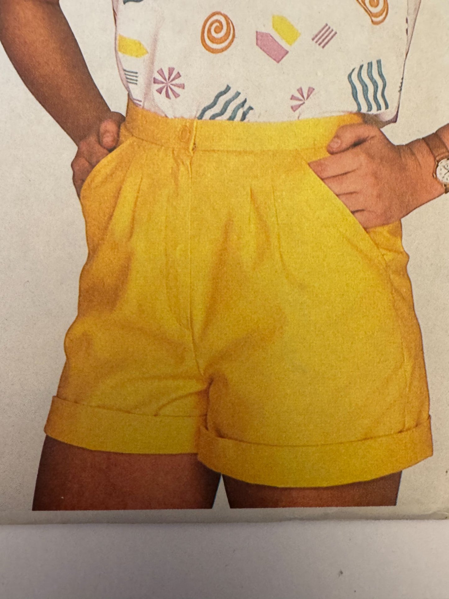 Simplicity Sewing Pattern 5987 Shorts Shirt 1980s Summer Outfit ESP 6 8 10 Uncut