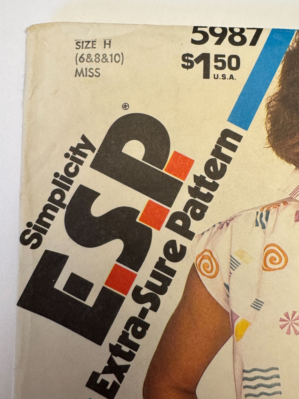 Simplicity Sewing Pattern 5987 Shorts Shirt 1980s Summer Outfit ESP 6 8 10 Uncut