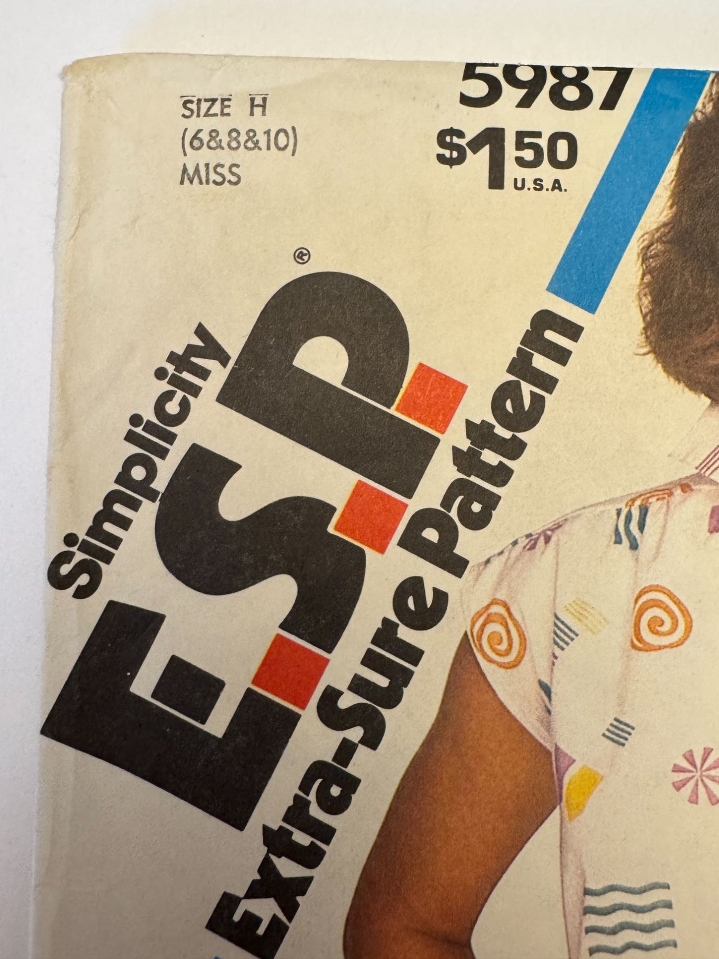 Simplicity Sewing Pattern 5987 Shorts Shirt 1980s Summer Outfit ESP 6 8 10 Uncut