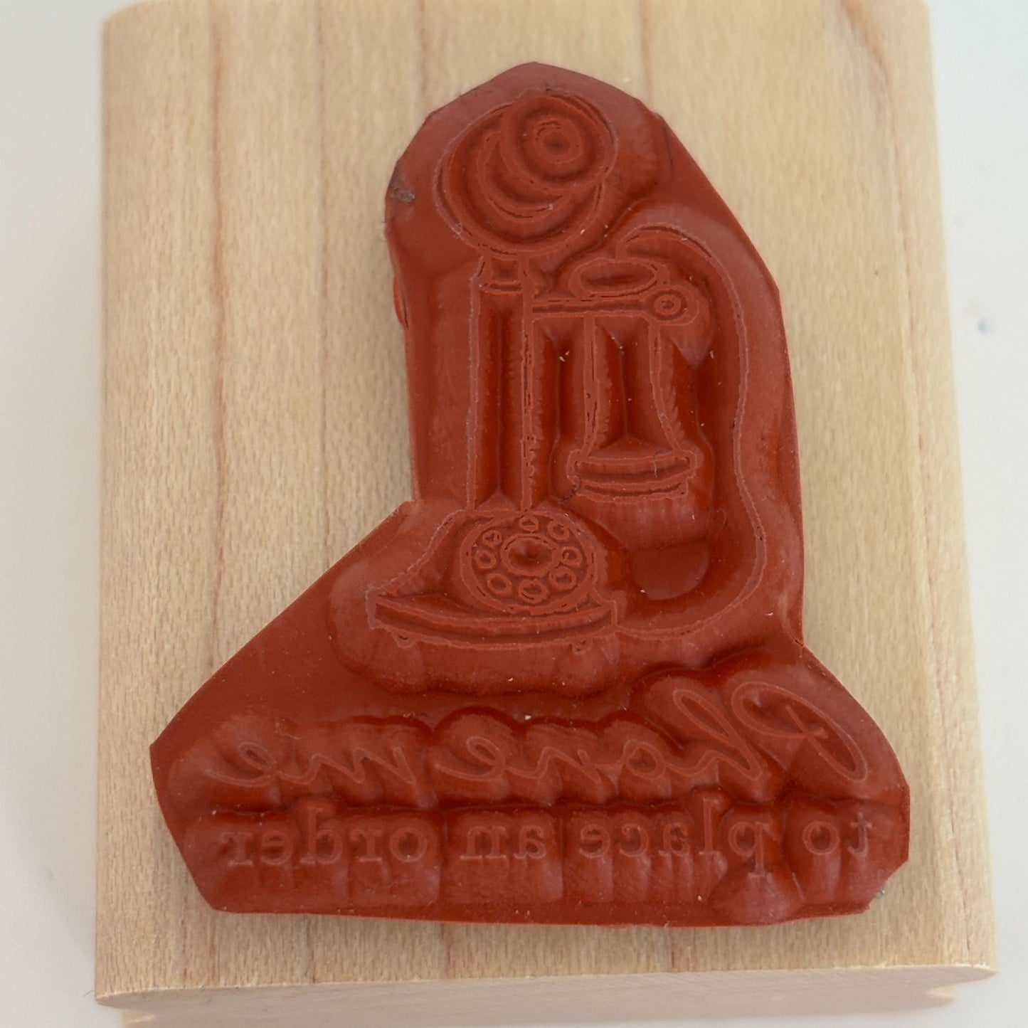 Stampin Up Rubber Stamp Phone Me to Place an Order Merchant Business Telephone