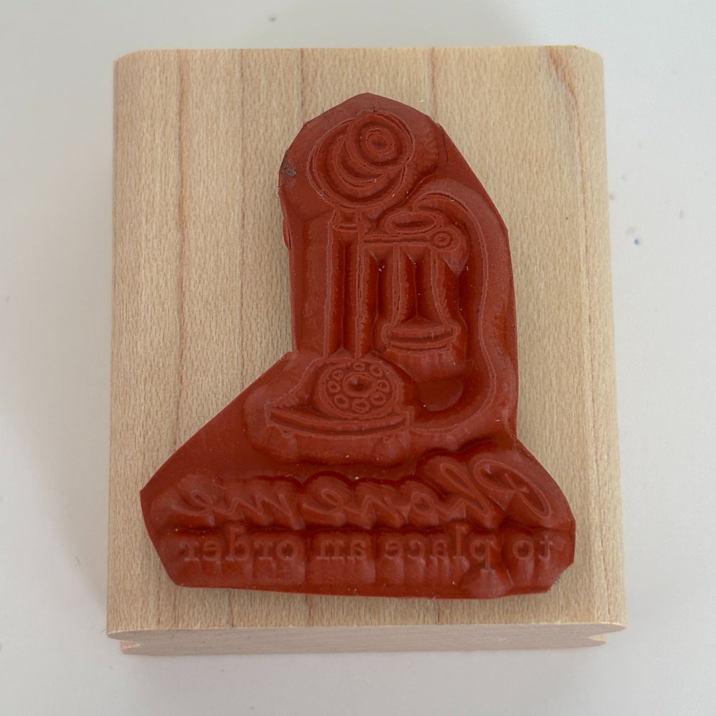 Stampin Up Rubber Stamp Phone Me to Place an Order Merchant Business Telephone