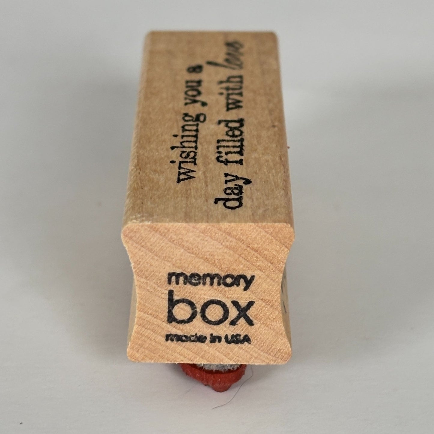 Memory Box Rubber Stamp Wishing You A Day Filled With Love Cardmaking Sentiment Words