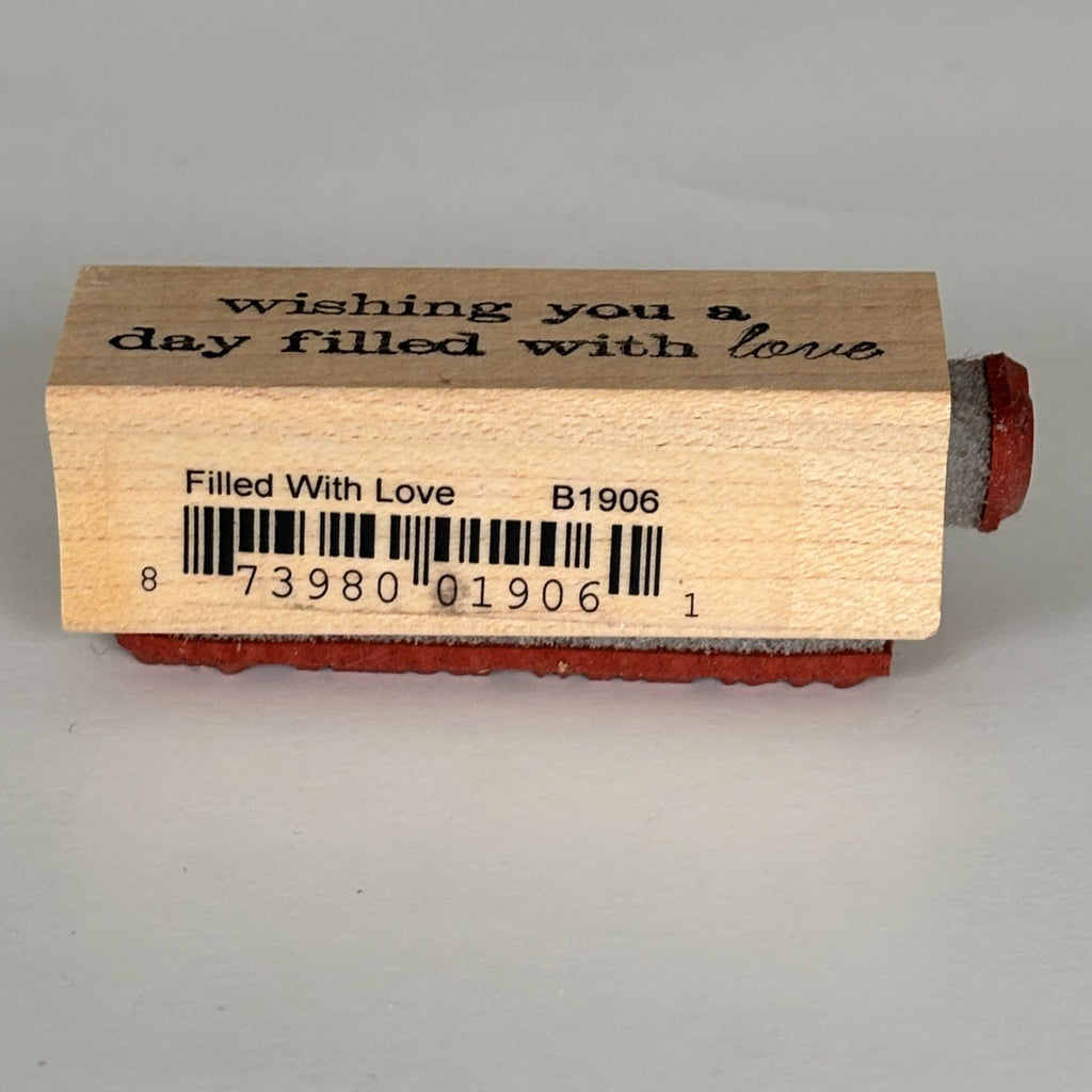 Memory Box Rubber Stamp Wishing You A Day Filled With Love Cardmaking Sentiment Words