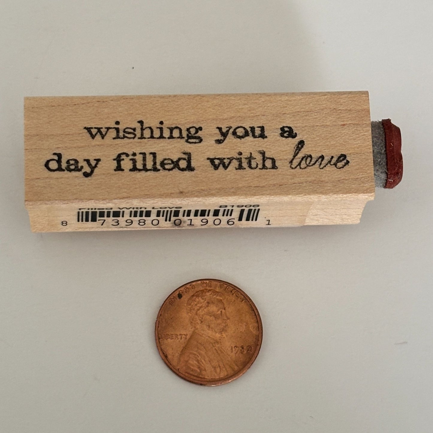 Memory Box Rubber Stamp Wishing You A Day Filled With Love Cardmaking Sentiment Words