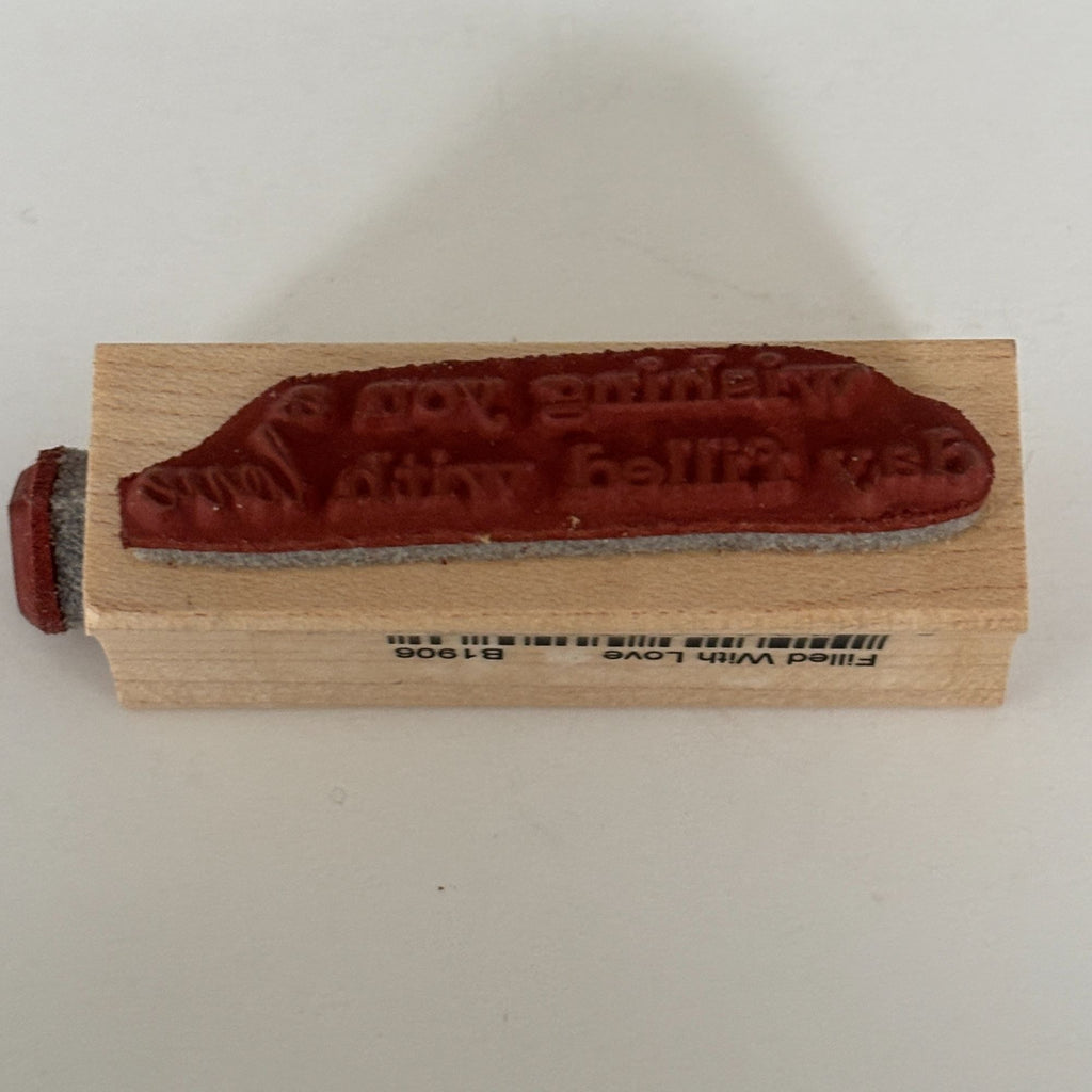 Memory Box Rubber Stamp Wishing You A Day Filled With Love Cardmaking Sentiment Words