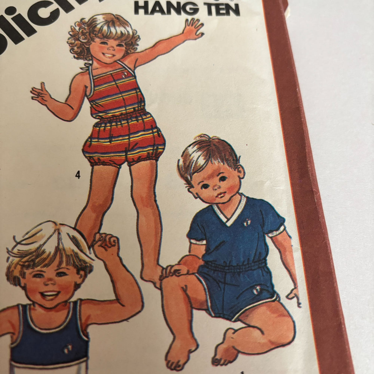 Simplicity Sewing Pattern 5953 Toddler Romper Shorts Top Vintage 1980s Retro Size 2 Uncut