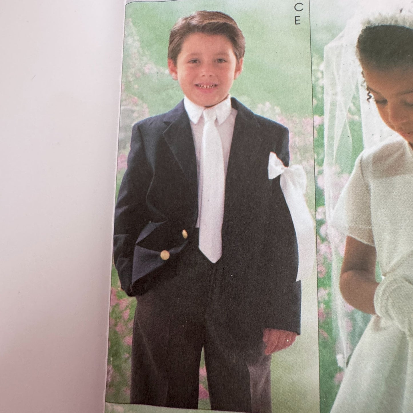 Butterick Sewing Pattern B4059 First Communion Veil Boys Vest Tie 6-8 Uncut Formalwear Accessories