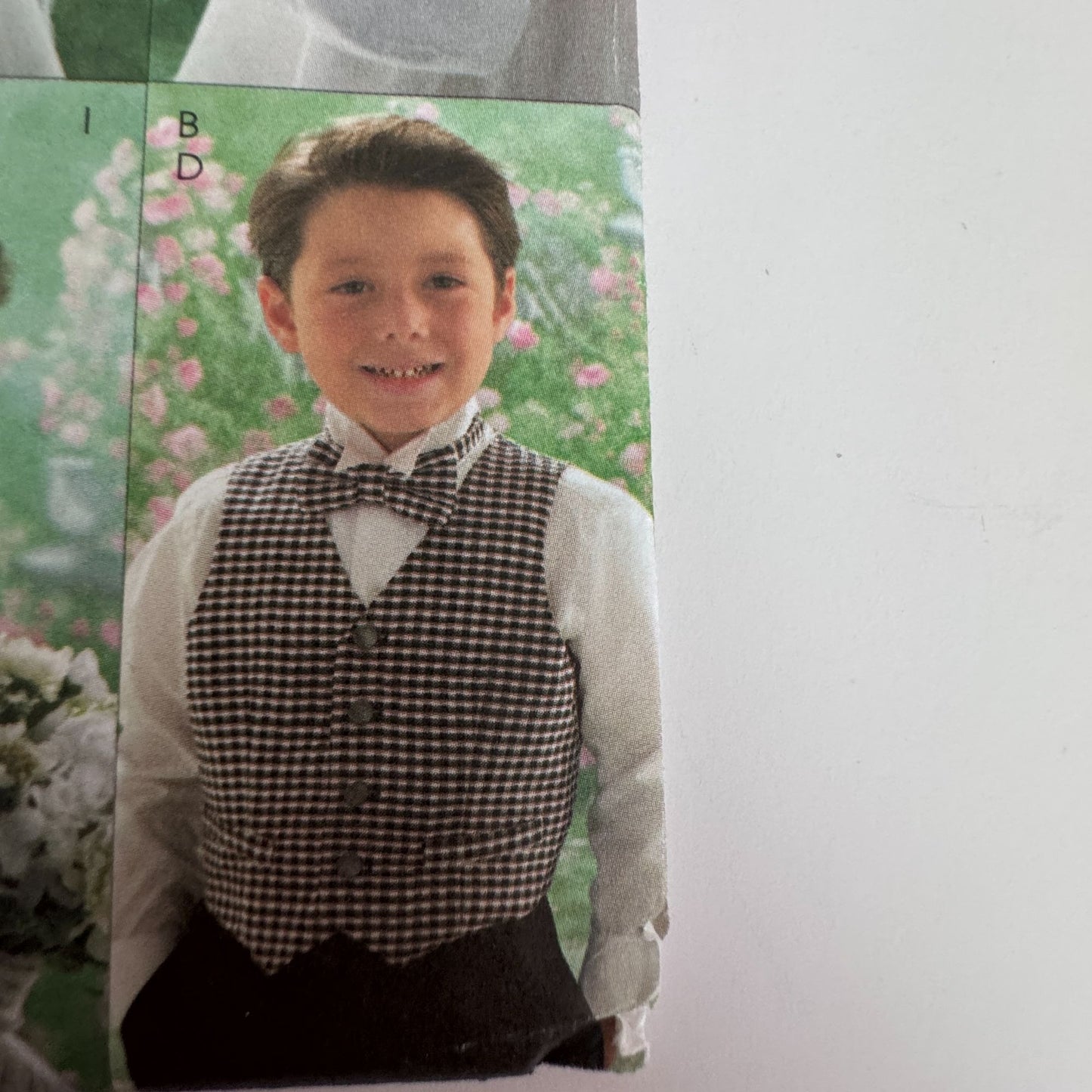 Butterick Sewing Pattern B4059 First Communion Veil Boys Vest Tie 6-8 Uncut Formalwear Accessories