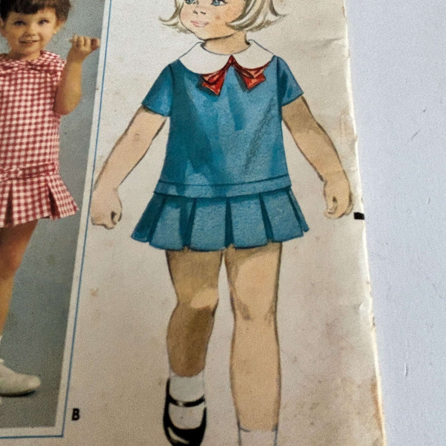 Butterick Sewing Pattern 3452 Toddler Dress Vintage 60s Mod Peter Pan Collar 3 Uncut