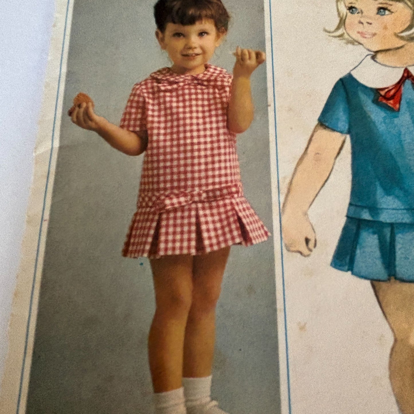 Butterick Sewing Pattern 3452 Toddler Dress Vintage 60s Mod Peter Pan Collar 3 Uncut