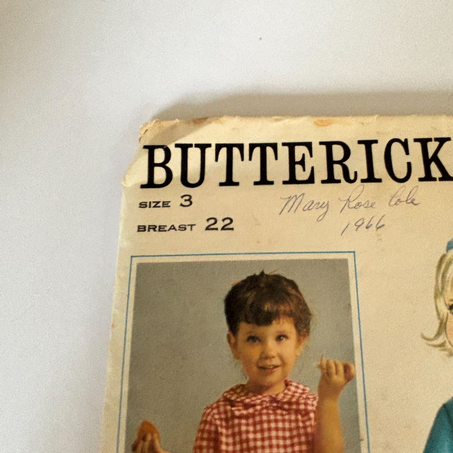 Butterick Sewing Pattern 3452 Toddler Dress Vintage 60s Mod Peter Pan Collar 3 Uncut