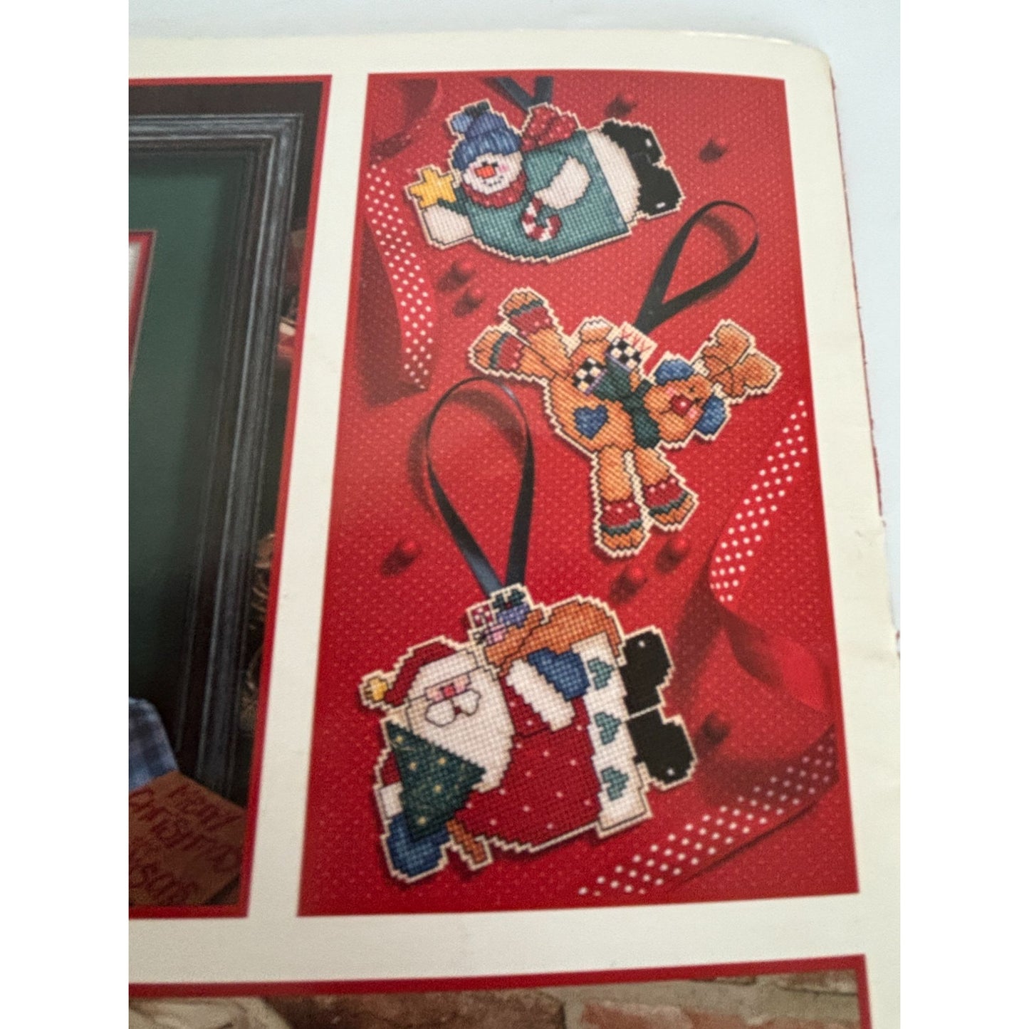 Leisure Arts Cross Stitch Pattern Book Santa and Company Christmas Snowman 3093