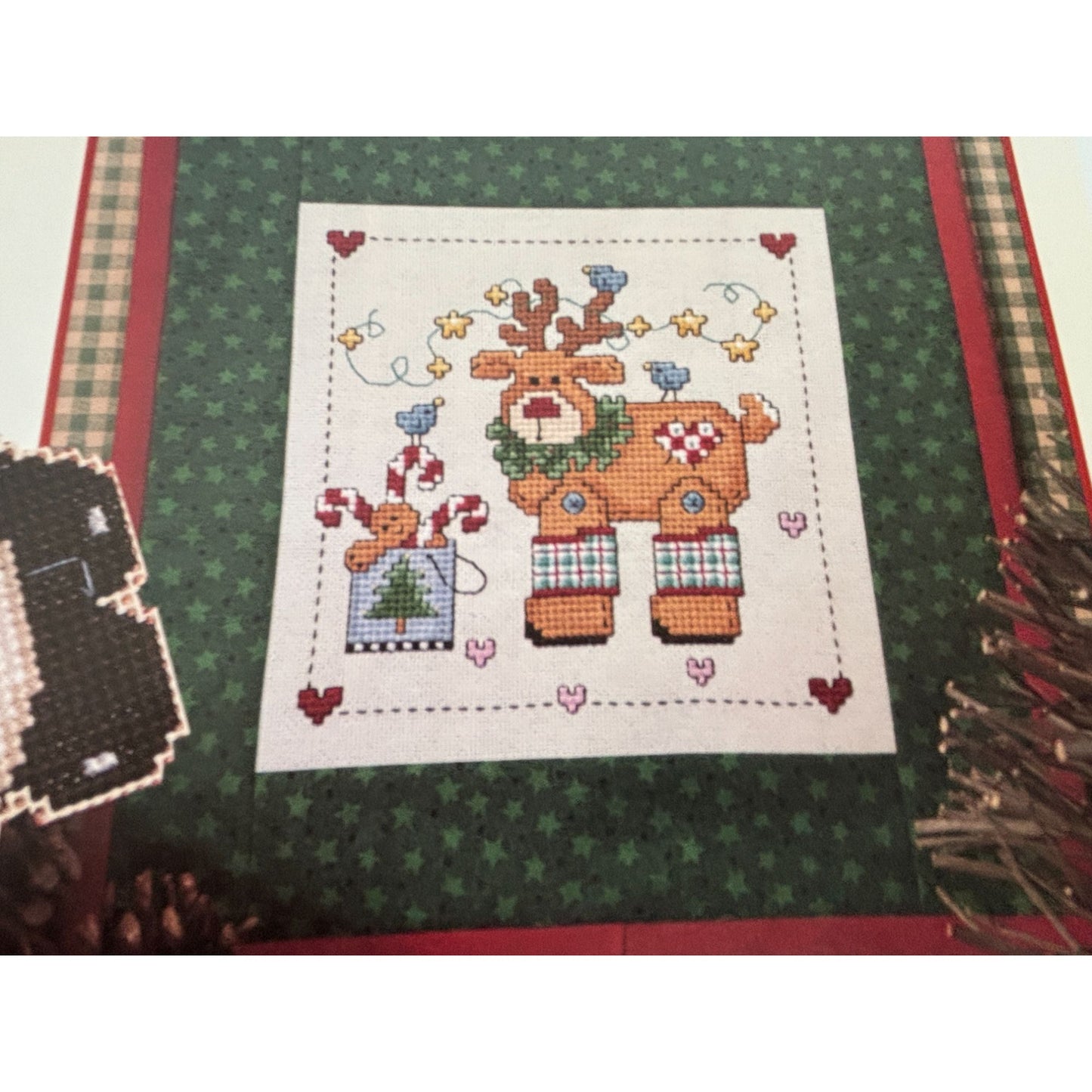 Leisure Arts Cross Stitch Pattern Book Santa and Company Christmas Snowman 3093