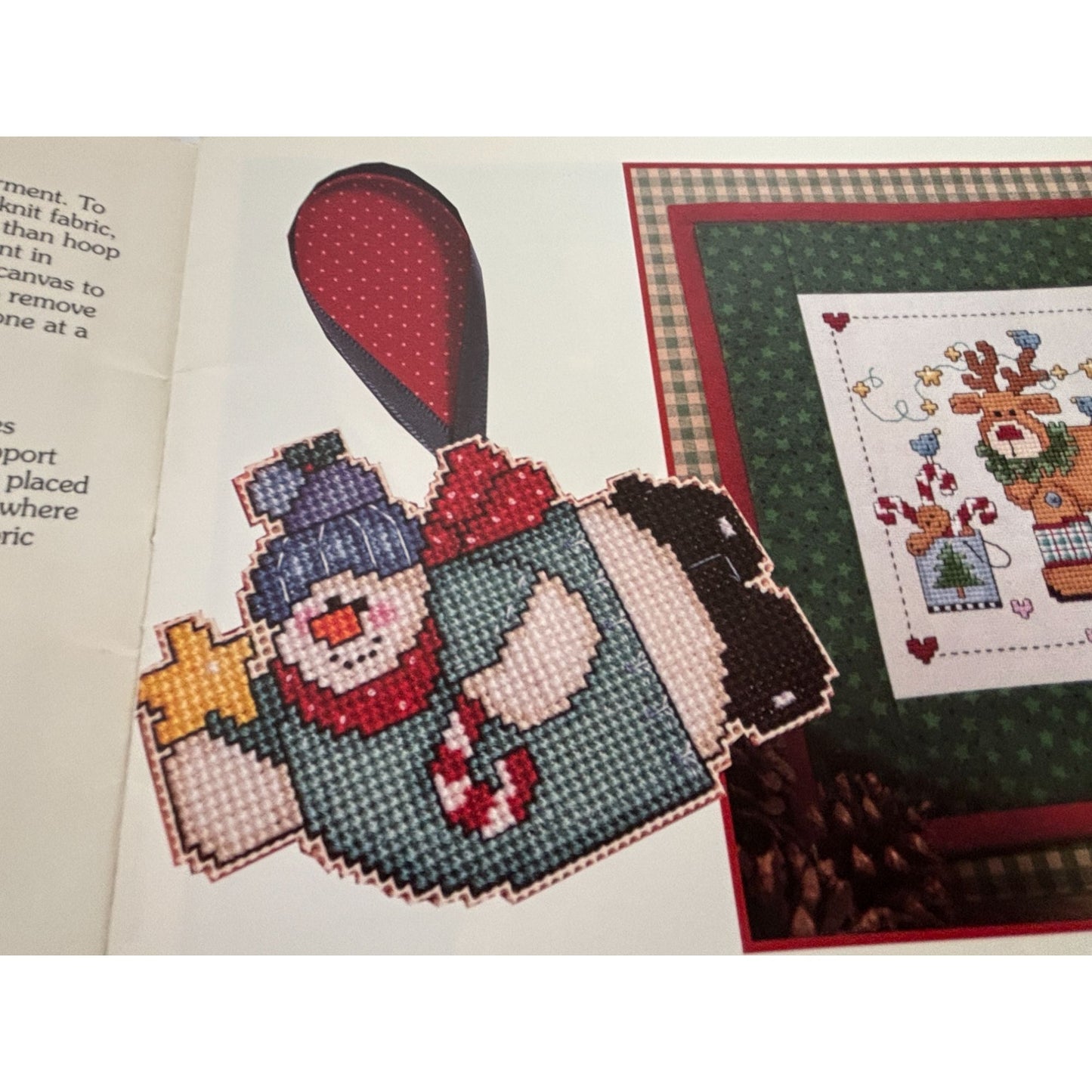 Leisure Arts Cross Stitch Pattern Book Santa and Company Christmas Snowman 3093