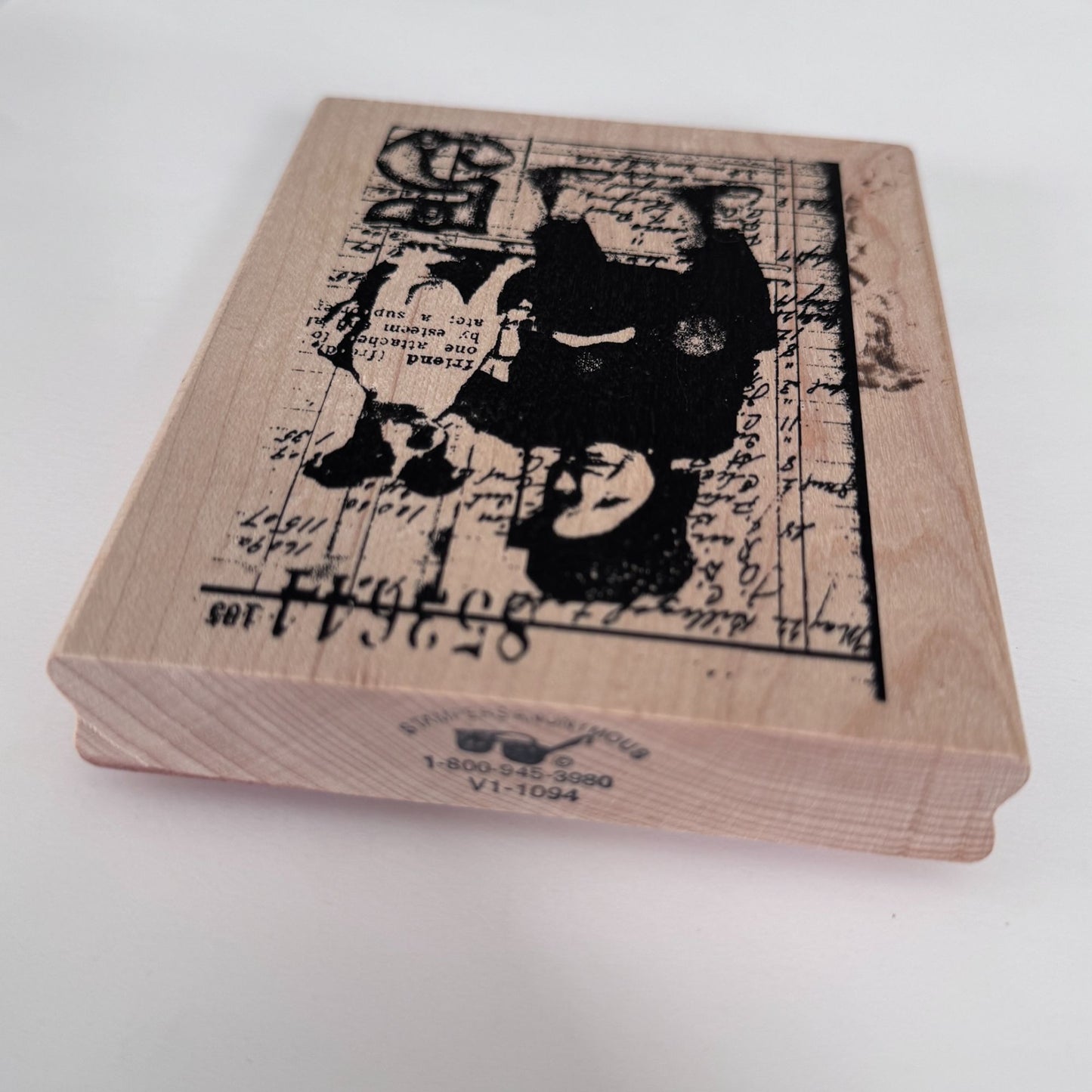 Stampers Anonymous Rubber Stamp Collage Dog Mixed Media Tim Holtz Steampunk Best Friends Script