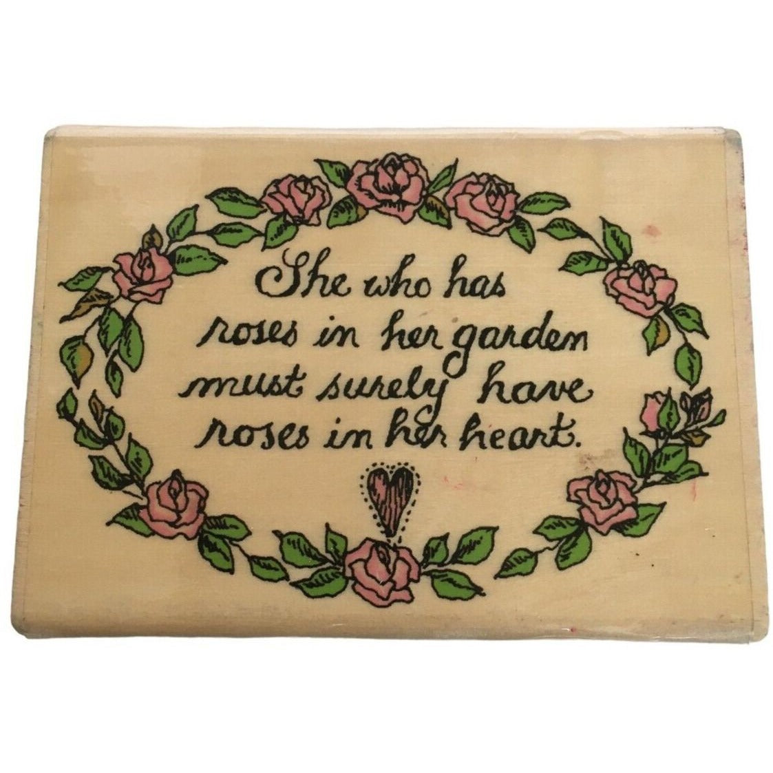 Uptown Holly Pond Hill Rubber Stamp She Who Has Roses in Her Garden Nature Rare