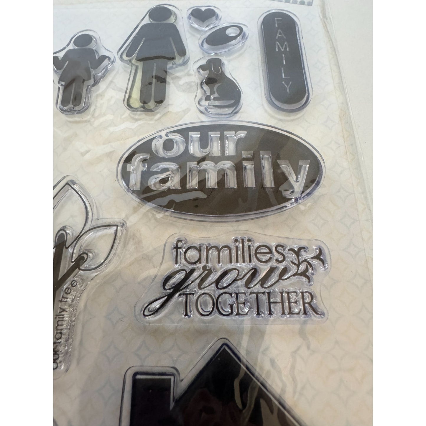 Autumn Leaves Stampology 16-Piece Family Theme Clear Stamps Kezia Whitteker Love