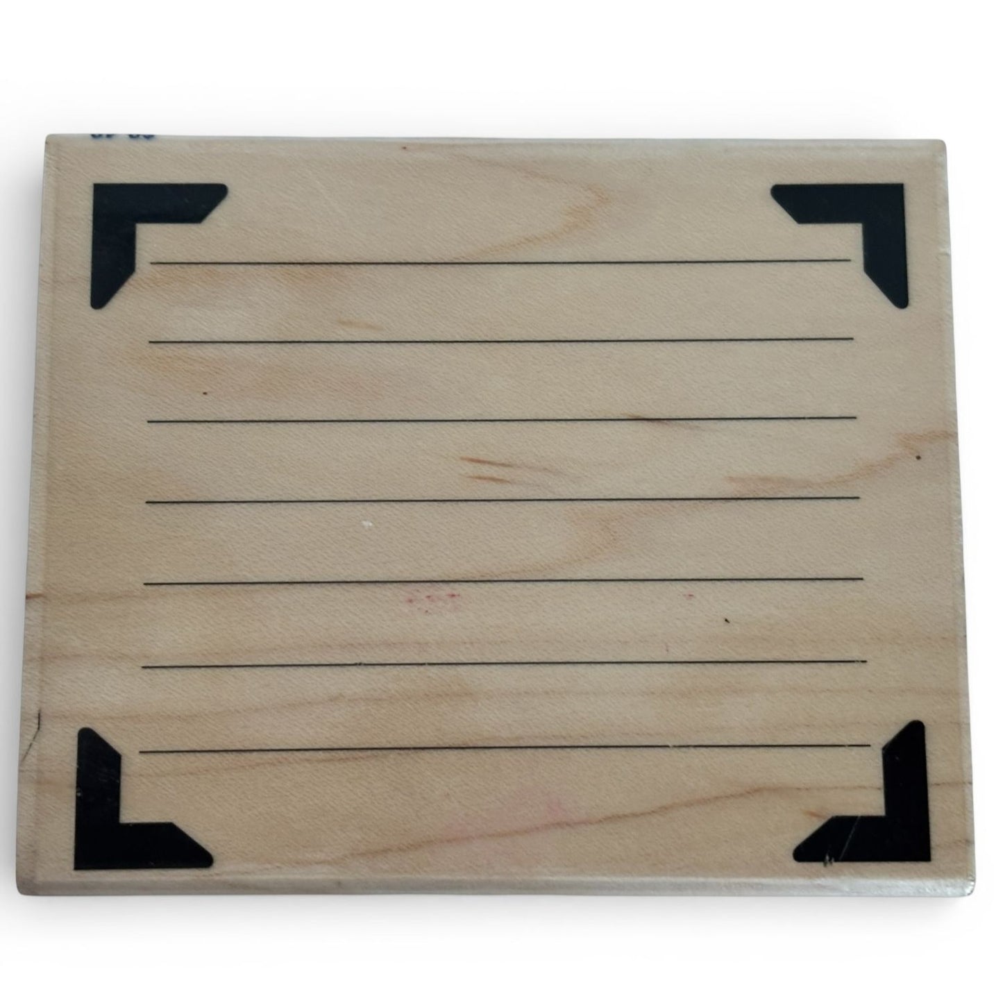 Stampabilities Rubber Stamp Journal with Photo Corners Scrapbook Page Writing Lines Journaling