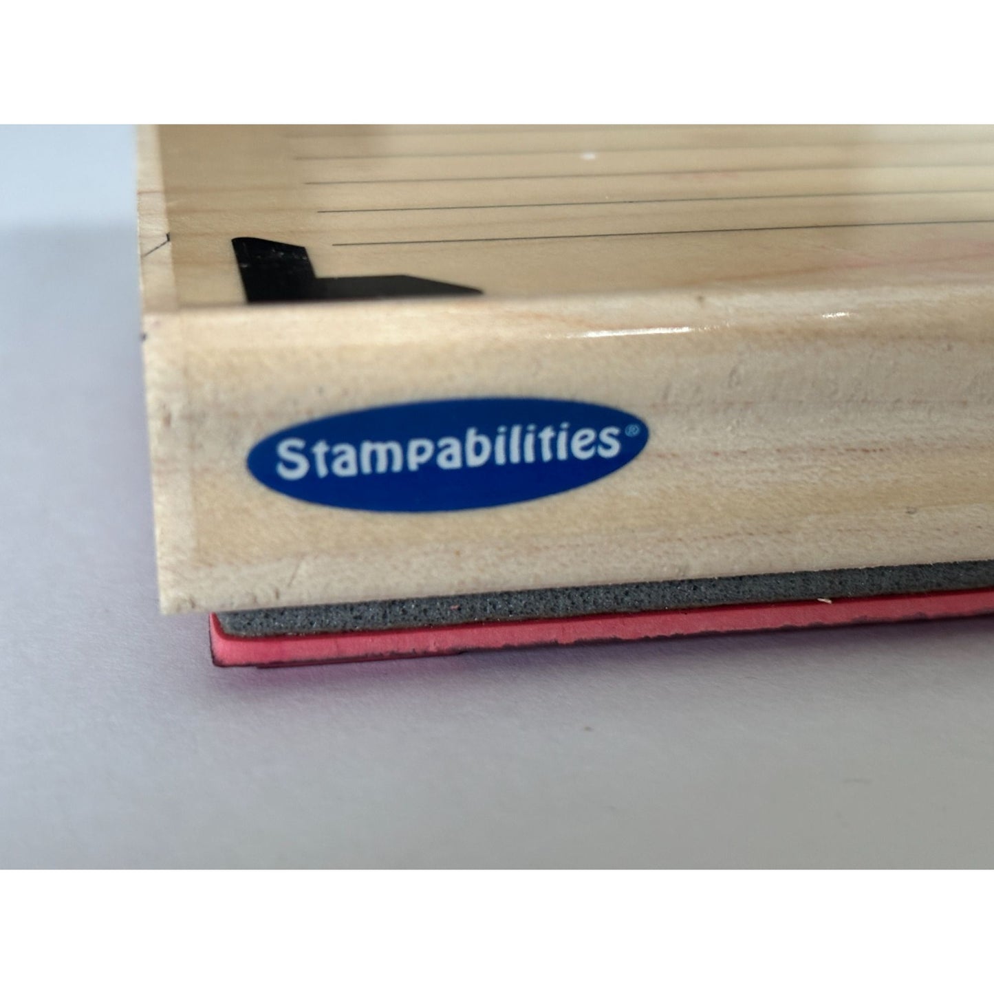 Stampabilities Rubber Stamp Journal with Photo Corners Scrapbook Page Writing Lines Journaling