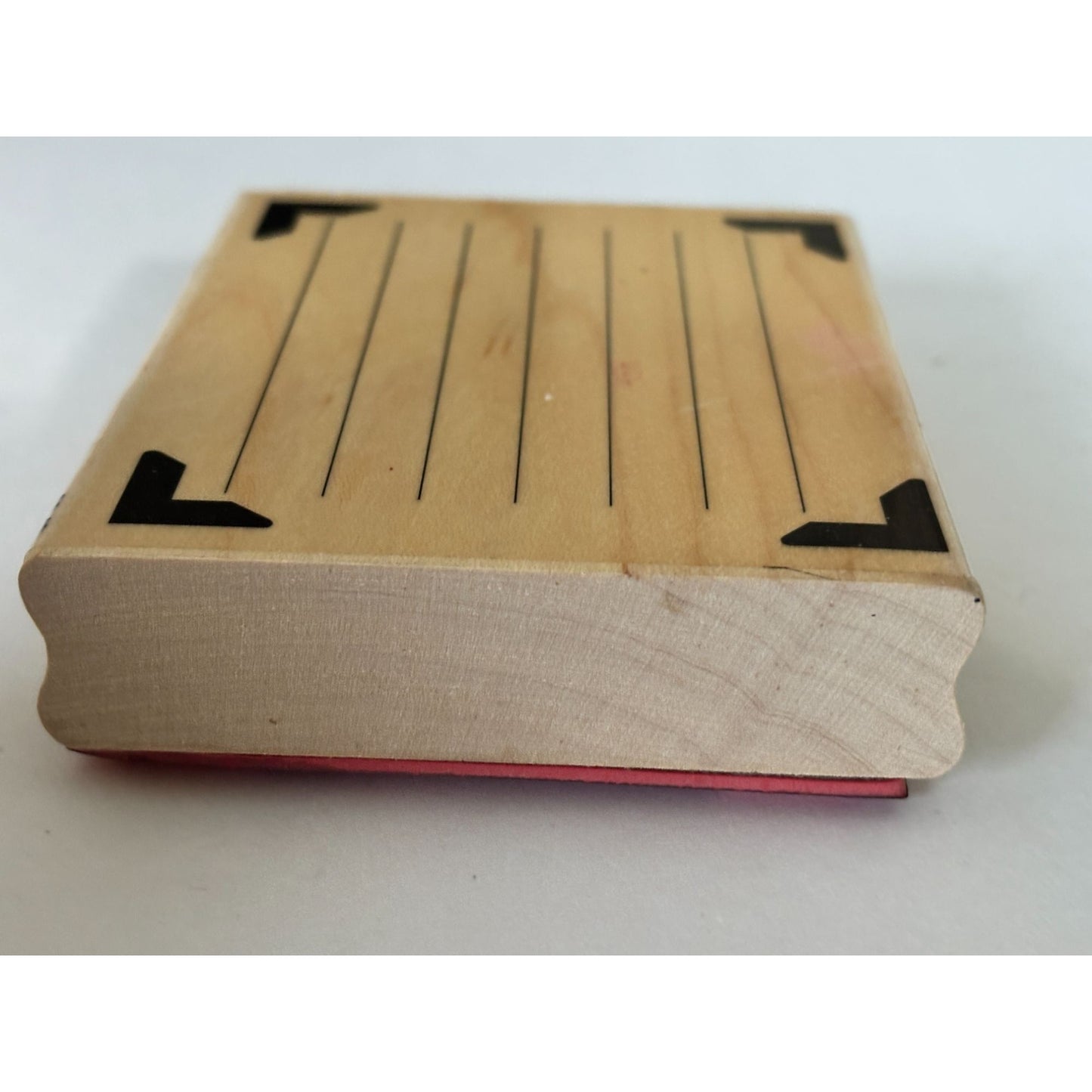 Stampabilities Rubber Stamp Journal with Photo Corners Scrapbook Page Writing Lines Journaling
