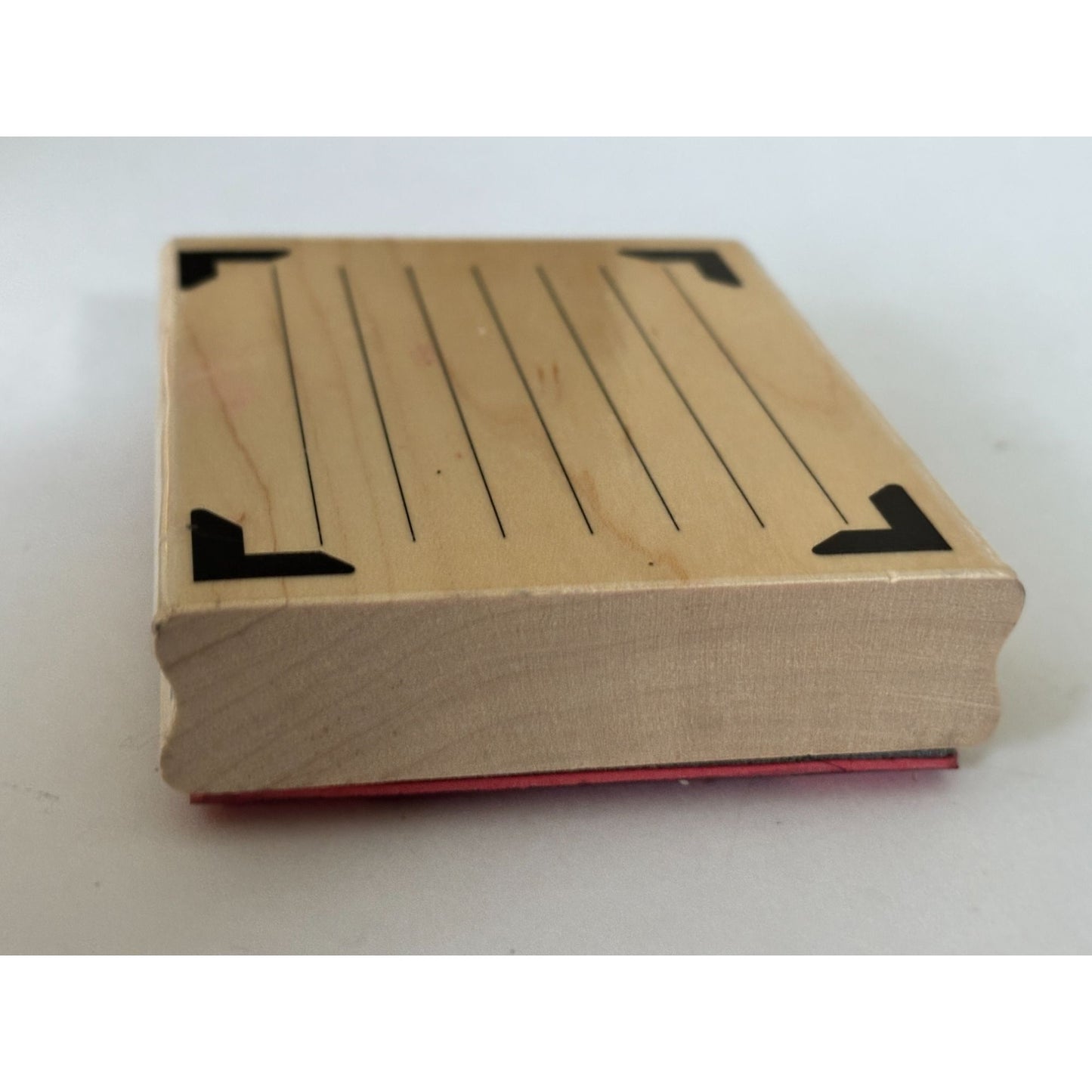 Stampabilities Rubber Stamp Journal with Photo Corners Scrapbook Page Writing Lines Journaling