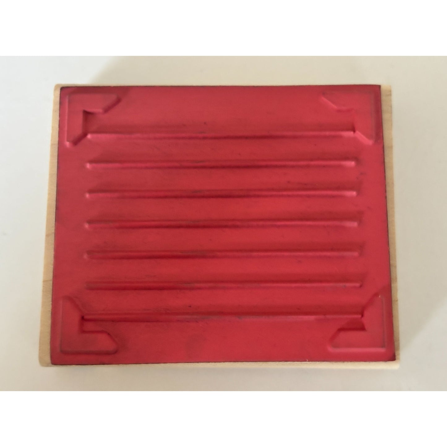Stampabilities Rubber Stamp Journal with Photo Corners Scrapbook Page Writing Lines Journaling