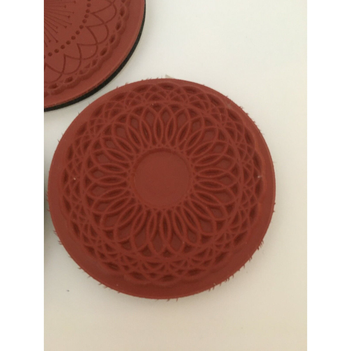 Unity Stamp Company Bella Doilies Red Rubber Repositionable Stamps Unmounted New