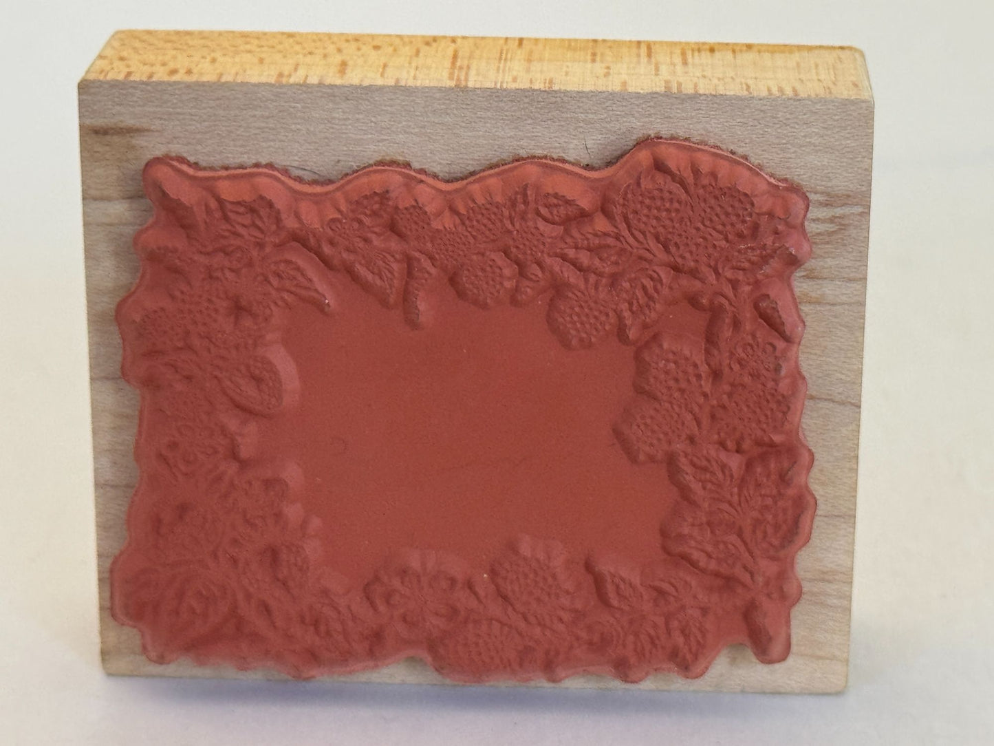 PSX Rubber Stamp Strawberry Blackberry Frame Fruit Vines Recipe Food Berry Craft
