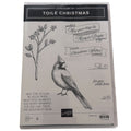 Stampin Up Stamp Set Toile and Christmas Cardinal Dies Holiday Card Making Bird Cling
