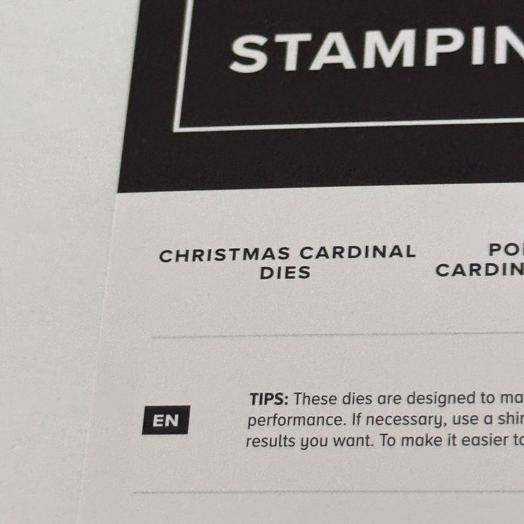 Stampin Up Stamp Set Toile and Christmas Cardinal Dies Holiday Card Making Bird Cling